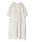 INMDS26004D 60s AUTOLOOM LINEN PLAIN OVERDYE BACK OPENING PULLOVER DRESS WITH MINI PINTUCK
