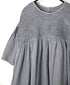 INMDS26004D 60s AUTOLOOM LINEN PLAIN OVERDYE BACK OPENING PULLOVER DRESS WITH MINI PINTUCK