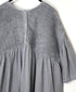 INMDS26004D 60s AUTOLOOM LINEN PLAIN OVERDYE BACK OPENING PULLOVER DRESS WITH MINI PINTUCK