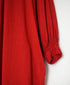 INMDS26011D AUTOLOOM LINEN/CO PLAIN OVERDYE BACK OPENING CREW-NECK SHIRTS DRESS WITH MINI PINTUCK