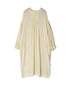 INMDS26011D AUTOLOOM LINEN/CO PLAIN OVERDYE BACK OPENING CREW-NECK SHIRTS DRESS WITH MINI PINTUCK