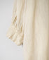 INMDS26011D AUTOLOOM LINEN/CO PLAIN OVERDYE BACK OPENING CREW-NECK SHIRTS DRESS WITH MINI PINTUCK
