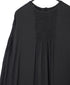 INMDS26011D AUTOLOOM LINEN/CO PLAIN OVERDYE BACK OPENING CREW-NECK SHIRTS DRESS WITH MINI PINTUCK