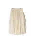 INMDS26012D 60s AUTOLOOM LINEN/COTTON PLAIN OVERDYE GATHERED SKIRT