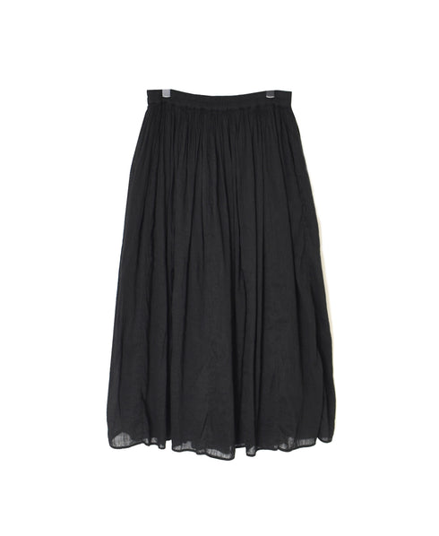 INMDS26012D 60s AUTOLOOM LINEN/COTTON PLAIN OVERDYE GATHERED SKIRT