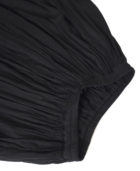 INMDS26012D 60s AUTOLOOM LINEN/COTTON PLAIN OVERDYE GATHERED SKIRT