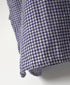 INMDS26023 HANDWOVEN COTTON/SILK SMALL GINGHAM CHECK FRILL COLLAR LONG SHIRTS