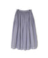 INMDS26026 HANDWOVEN COTTON/SILK SMALL GINGHAM CHECK GATHERED SKIRT