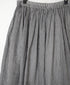 INMDS26026 HANDWOVEN COTTON/SILK SMALL GINGHAM CHECK GATHERED SKIRT