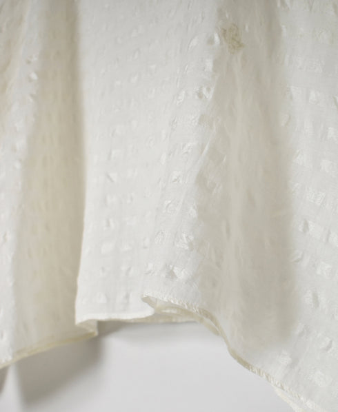 INMDS26032 HANDWOVEN COTTON/SILK CHECK DROP SHOULDER SMOCK