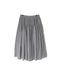 INMDS26043 HANDWOVEN YARN DYE CHAMBRAY PINTUCK FLARED SKIRT