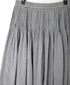 INMDS26043 HANDWOVEN YARN DYE CHAMBRAY PINTUCK FLARED SKIRT