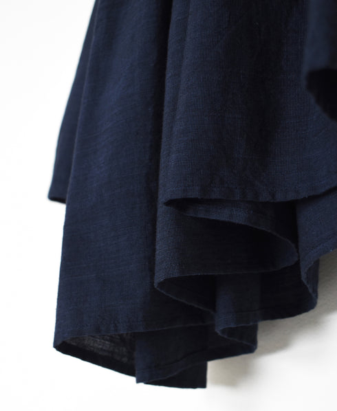INMDS26052 HANDWOVEN COTTON HAKEME CREW NECK 3/4SL SHIRTS WITH RANDOM PLEATS
