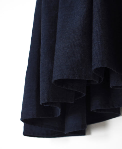 INMDS26053 HANDWOVEN COTTON HAKEME CREW NECK FRENCH/SL SHIRTS WITH PINTUCK