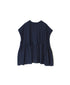 INMDS26053 HANDWOVEN COTTON HAKEME CREW NECK FRENCH/SL SHIRTS WITH PINTUCK
