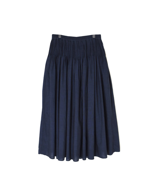 INMDS26055 HANDWOVEN COTTON HAKEME PINTUCK FLARED SKIRT