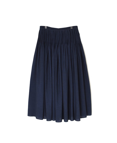 INMDS26055 HANDWOVEN COTTON HAKEME PINTUCK FLARED SKIRT