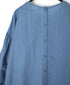 INMDS26062 HANDWOVEN COTTON STRIPE BACK OPENING CREW NECK SHIRTS