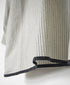 INMDS26062 HANDWOVEN COTTON STRIPE BACK OPENING CREW NECK SHIRTS