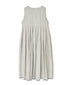 INMDS26063 HANDWOVEN COTTON STRIPE INVERTED PLEAT NO/SL PULLOVER DRESS