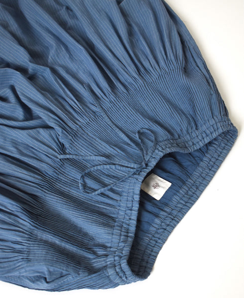 INMDS26065 HANDWOVEN COTTON STRIPE CULOTTES WITH MINI PINTUCK