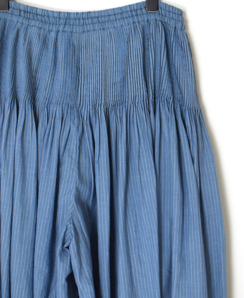 INMDS26065 HANDWOVEN COTTON STRIPE CULOTTES WITH MINI PINTUCK