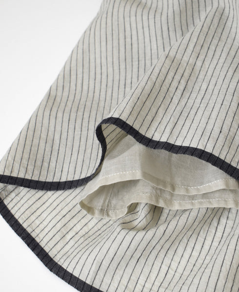 INMDS26065 HANDWOVEN COTTON STRIPE CULOTTES WITH MINI PINTUCK