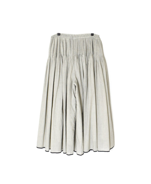 INMDS26065 HANDWOVEN COTTON STRIPE CULOTTES WITH MINI PINTUCK