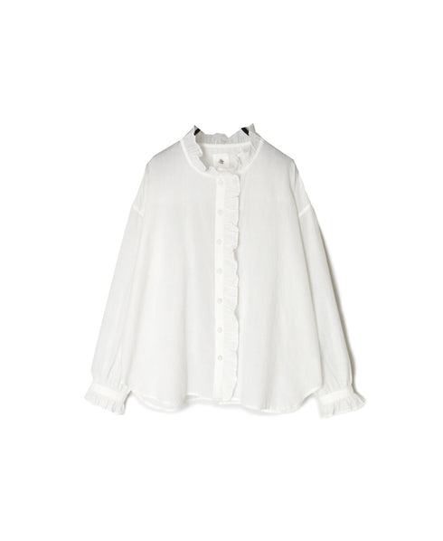 INMDS26072 100s KHADI PLAIN FRILL COLLAR SHIRTS