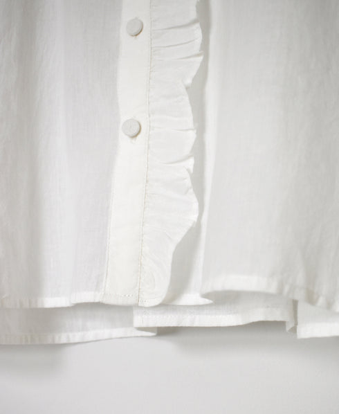 INMDS26072 100s KHADI PLAIN FRILL COLLAR SHIRTS
