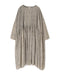 INMDS26082 80s VOILE SQUARE BLOCK PRINT MINI PINTUCK PULLOVER DRESS