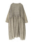 INMDS26082 80s VOILE SQUARE BLOCK PRINT MINI PINTUCK PULLOVER DRESS