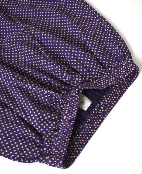 INMDS26085 80s VOILE SQUARE BLOCK PRINT EASY PANTS
