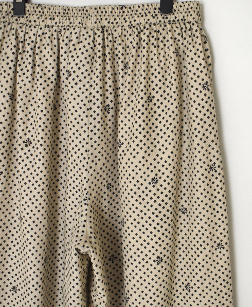 INMDS26085 80s VOILE SQUARE BLOCK PRINT EASY PANTS