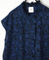 INMDS26092 POWER LOOM COTTON DOBIE CHECK FLOWER HAND SCREEN PRINT FRENCH/SL FRILL COLLAR SHIRTS