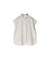 INMDS26092 POWER LOOM COTTON DOBIE CHECK FLOWER HAND SCREEN PRINT FRENCH/SL FRILL COLLAR SHIRTS