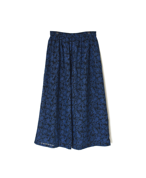 INMDS26095 POWER LOOM COTTON DOBIE CHECK FLOWER HAND SCREEN PRINT EASY PANTS