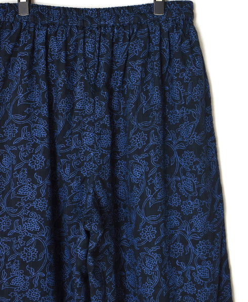INMDS26095 POWER LOOM COTTON DOBIE CHECK FLOWER HAND SCREEN PRINT EASY PANTS