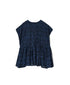INMDS26096 POWER LOOM COTTON DOBIE CHECK FLOWER HAND SCREEN PRINT CREW-NECK FRENCH/SL SHIRTS
