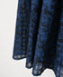 INMDS26097 POWER LOOM COTTON DOBIE CHECK FLOWER HAND SCREEN PRINT V-NECK FR/SL PULLOVER DRESS