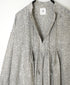 INMDS26102 80s COTTON FLOWER BLOCK PRINT BANDED COLLAR MINI PINTUCK TUNIC