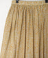 INMDS26105 80s COTTON FLOWER BLOCK PRINT GATHERED SKIRT