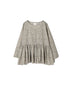 NMDS26121 POWER LOOM CO VOILE ARABESQUE HAND SCREEN PRINT RAJASTHAN TUCK GATHERED 3/4SL PULLOVER