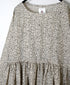 NMDS26121 POWER LOOM CO VOILE ARABESQUE HAND SCREEN PRINT RAJASTHAN TUCK GATHERED 3/4SL PULLOVER