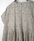 INMDS26122 POWER LOOM COTTON VOILE ARABESQUE HAND SCREEN PRINT INVERTED PLEAT FRENCH/SL DRESS