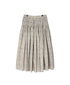 INMDS26123 POWER LOOM COTTON VOILE ARABESQUE HAND SCREEN PRINT FLARED SKIRT WITH PINTUCK