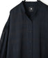 INMDS26711 COTTON/SILK SELF FINE CHECK BANDED COLLAR SHIRTS WITH MINI PINTUCK