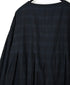 INMDS26714 COTTON/SILK SELF FINE CHECK INVERTED PLEATED L/SL DRESS WITH LINING