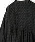 INMDS26722 80s VOILE LITTLE TREE BLOCK PRINT MINI PINTUCK BANDED COLLAR SHIRTS