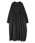INMDS26723 80s VOILE LITTLE TREE BLOCK PRINT CREW-NECK DRESS WITH MINI PINTUCK